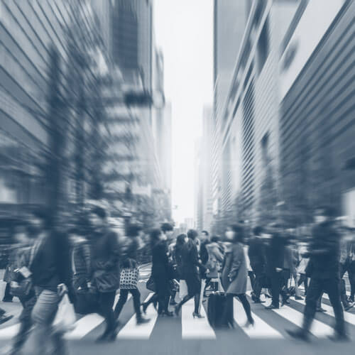 Busy City Street