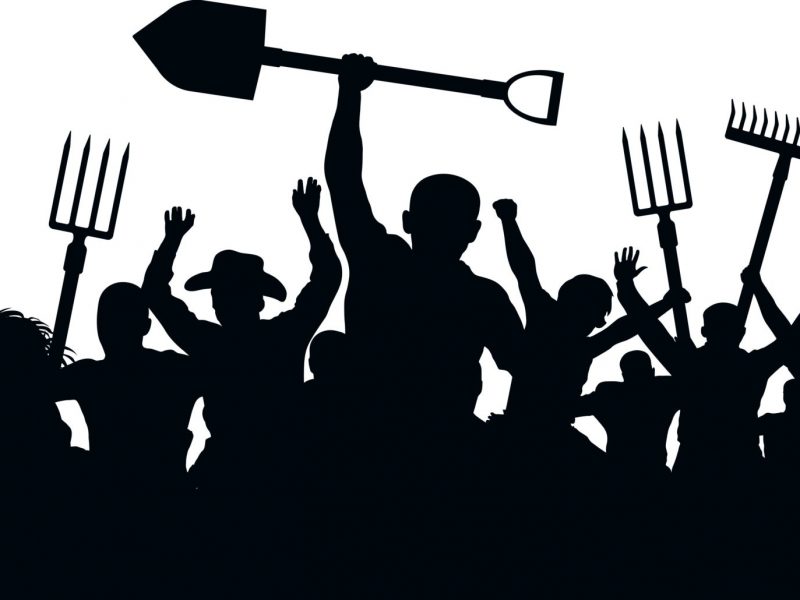 angry mob against incumbent banks open banking
